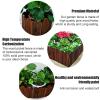 5-Piece Wooden Garden Fence, Interlocking Edging, 16.4 ft L x 23.6 in H view 4