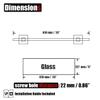 JQK TGS201L24-CB Bathroom Glass Shelf, Floating Tempered-Glass Shower Shelf, 61 x 12.7 cm, 304 Stainless Steel, Champagne Bronze view 2