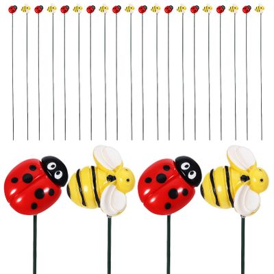 VANZACK 20-Piece Resin Garden Stake Ornaments