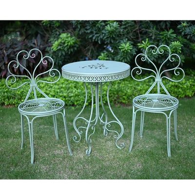 3-Piece Cast Aluminum Patio Bistro Set with Coffee Table and Chairs