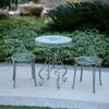 3-Piece Cast Aluminum Patio Bistro Set with Coffee Table and Chairs view 4