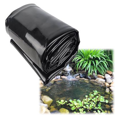 Flexible HDPE Pond Liner for Fish Ponds, Streams, Fountains and Waterfalls, Black (Size: 1.5 m × 6 m)