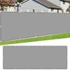 Waterproof Square Shade Sail 190 x 650 cm, Weather and Sun Protection, Premium Coated PES Polyester, Light Gray view 1