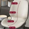 Ergonomic Dining Chair, Upholstered Kitchen Side Chair, Durable Reception Chair with Metal Legs, Off-White view 3