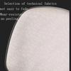 Ergonomic Dining Chair, Upholstered Kitchen Side Chair, Durable Reception Chair with Metal Legs, Off-White view 4