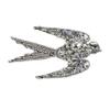 Beaded Dove Patches with Crystal Birds, Rhinestone Appliqués, 1 Pair view 3