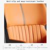 Modern Leather Dining Chairs, Set of 4, with Metal Legs and High Backrests view 3