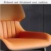 Modern Leather Dining Chairs, Set of 4, with Metal Legs and High Backrests view 4