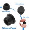 sourcing map Silicone Stoppers, 14 mm, Black, 10-Pack view 3