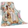 Happy Lovely Hamster Blanket, Cute Donut Dessert Paw Throw, 127 x 152.4 cm view 2
