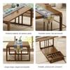 CAFIEDR 80 cm Folding Japanese-Style Tatami Tea Table view 3