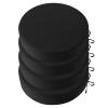 Heavyoff Set of 4 Waterproof Black Chair Cushions, 56 x 56 x 8 cm view 1