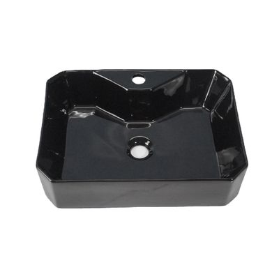 LAPADULA Ceramic Bathroom Vessel Sink with Faucet Hole