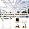 FANSU Wedding Arch Curtain, Chiffon Tulle Draping Backdrop for Wedding Ceremony, Birthday and Party Decor, 4.9 x 19.6 ft / 150 x 600 cm, Russet view 4