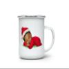 MAXIKIWI Durable Enamel Coffee or Tea Camping Mug, Indoor/Outdoor, Sleeping Baby, Christmas, 350 ml view 1