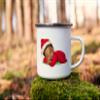 MAXIKIWI Durable Enamel Coffee or Tea Camping Mug, Indoor/Outdoor, Sleeping Baby, Christmas, 350 ml view 2