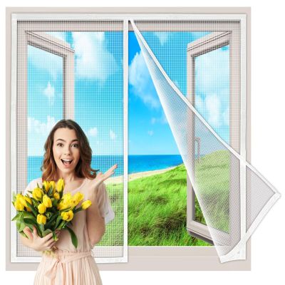 Magnetic Window Insect Screen, 165 x 140 cm, White