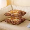 Homewish Paisley Damask Pillow Cover 60 x 60 cm, Golden Yellow Geometric Floral Decorative Accent Cover view 3