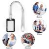 Vertical ID Badge Holder with Lanyard, Skeleton in Bathrobe view 3