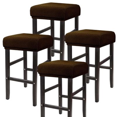 AQIGR Rectangular Stretch Bar Stool Covers, Counter Height, 4-Pack, Color #10