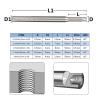 1 pc. Carbide Spiral Thread Mill, 4 mm Shank, Metric, for Steel and Aluminum, CNC Tool, 60 HRC (P0.25 x D0.7 x D4 x 50) view 3