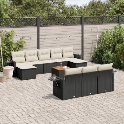 Festnight XXL Outdoor Rattan Lounge Set with Storage