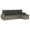 Festnight 2-Seater Outdoor Rattan Sofa with Storage view 2