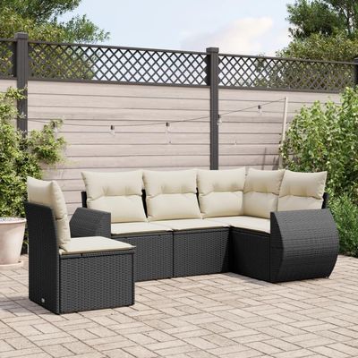 Festnight Outdoor Rattan Modular Lounge Sofa Set with Storage