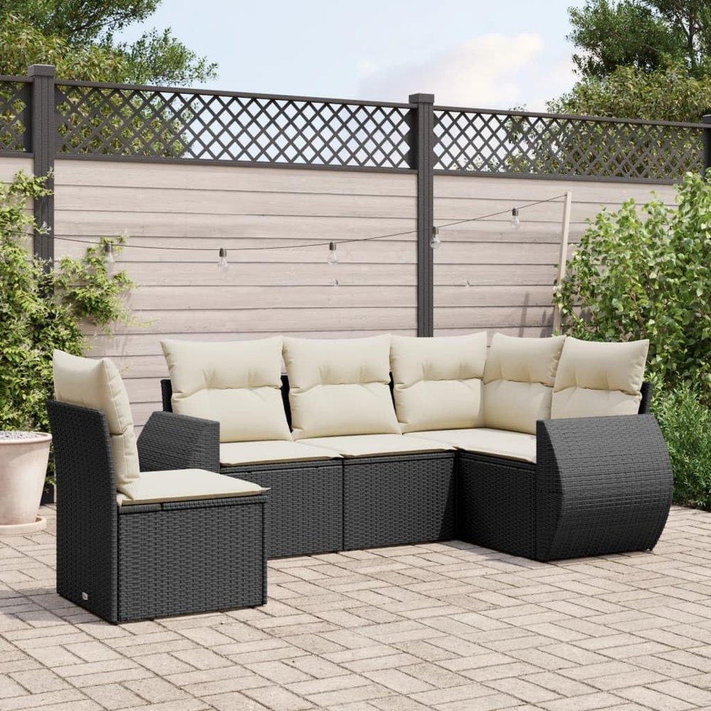Festnight Outdoor Rattan Modular Lounge Sofa Set with Storage