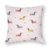 Zhimahou 40 x 40 cm Cute Dachshund Cartoon Pillow Cover view 1