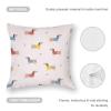 Zhimahou 40 x 40 cm Cute Dachshund Cartoon Pillow Cover view 3
