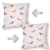 Zhimahou 40 x 40 cm Cute Dachshund Cartoon Pillow Cover view 4