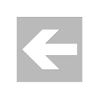 Signaltique.biz France Floor Marking Stencil, Straight Arrow, PVC 5 mm, 600 × 600 mm