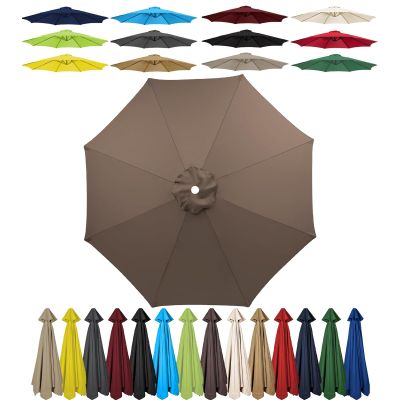 HonunGron Replacement Patio Umbrella Canopy, 6-Rib, 2 m, Dark Taupe, UV50+
