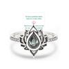 FUCK MY TRAUMA Lotus Ring, 925 Sterling Silver view 1