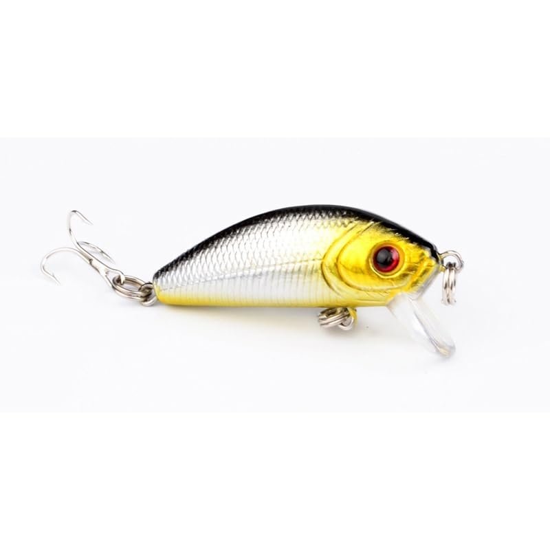 Comcapy Crankbait Fishing Lure, 50 mm, 3.6 g, 3D Eyes, Color A