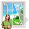 Magnetic Fly Screen Curtain for Windows and Doors, 130 x 165 cm, White view 1
