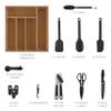 COOK WITH COLOR Bamboo Kitchen Utensil Set with Drawer Organizer, Black, 18-Piece view 2