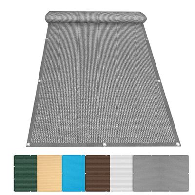 Rectangular Shade Sail 1.3 x 3.5 m, HDPE, Gray
