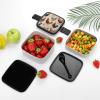 LMNGH Bento Box, Stackable Lunch Box with Utensils, Chicken Print view 4