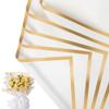 Haztholf 20-Sheet Black Floral Wrapping Paper, 22.8 x 22.8, Waterproof with Gold Trim view 2