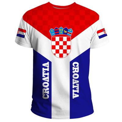 YuanDiann 2024 European Cup Croatia Soccer Fan T-Shirt, Short Sleeve