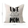 WSDESDEC Life Doesn't Come with a Manual Cotton-Linen Pillow Cover, 50.8 x 50.8 cm view 3