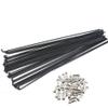 QAINKUN Bicycle Spokes, 36 Pieces, 14G J-Bend Steel with Nipples, 253–294 mm, Black, 257 mm view 1