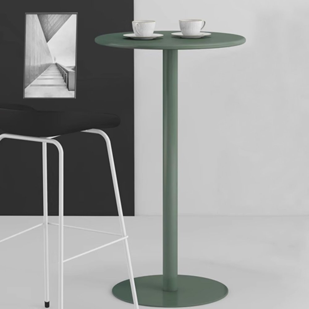DMCHENGMA Round Bar Table, Green, 40 x 40 x 50 cm