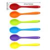 5-Piece Yellow Silicone Spoon Set with Long Handles, Heat-Resistant and Flexible view 3