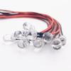 50-Pack 10mm Round Pre-Wired UV LEDs with Plastic Holders, Purple 395–400nm view 1