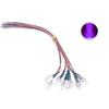 50-Pack 10mm Round Pre-Wired UV LEDs with Plastic Holders, Purple 395–400nm view 2
