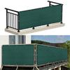 Balcony Privacy Screen with Grommets, 140 x 150 cm, Dark Green view 1