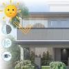 Balcony Privacy Screen with Grommets, 140 x 150 cm, Dark Green view 2